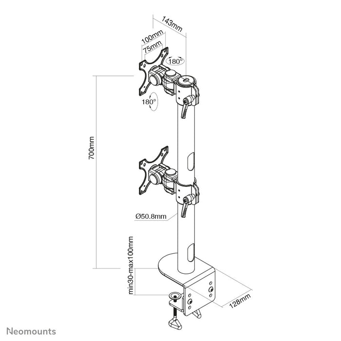 Neomounts desk monitor arm for curved screens