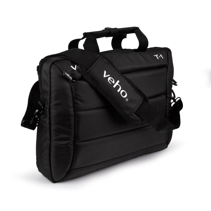 Veho T-1 Laptop Bag with Shoulder Strap for 15.6 Notebooks/10.1 Tablets – Black (VNB-003-T1)