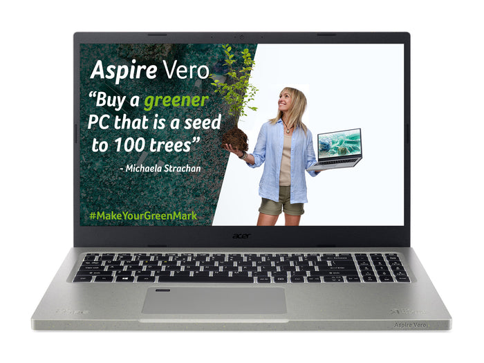 Acer Aspire Vero Green PC AV15-51 15.6 inch Laptop - (Intel Core i5-1155G7, 8GB, 512GB SSD, Full HD Display, Windows 11, Grey, 30% PCR Chassis)