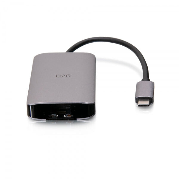 C2G USB-C 4-in-1 Mini Dock with HDMI, USB-A, Ethernet, and USB-C Power Delivery up to 100W - 4K 30Hz