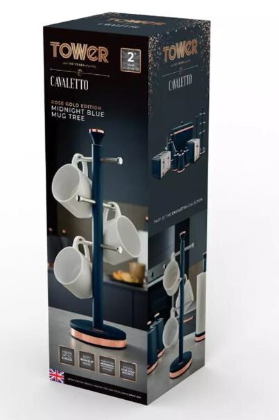 Tower Cavaletto cup holder Blue Stainless steel Tower