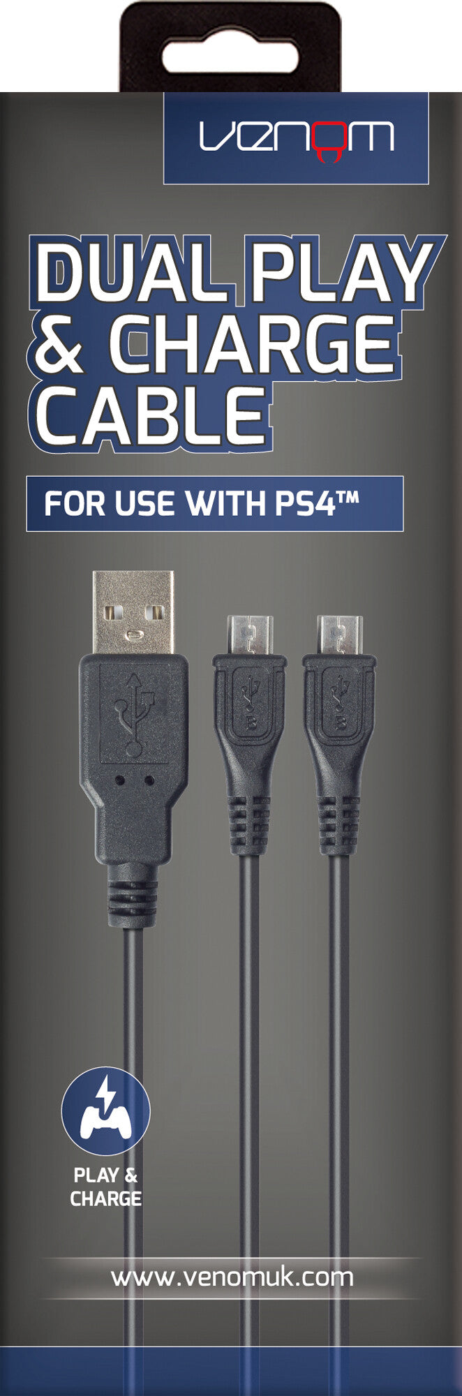 Venom Dual Play and Charge Cable For PS4