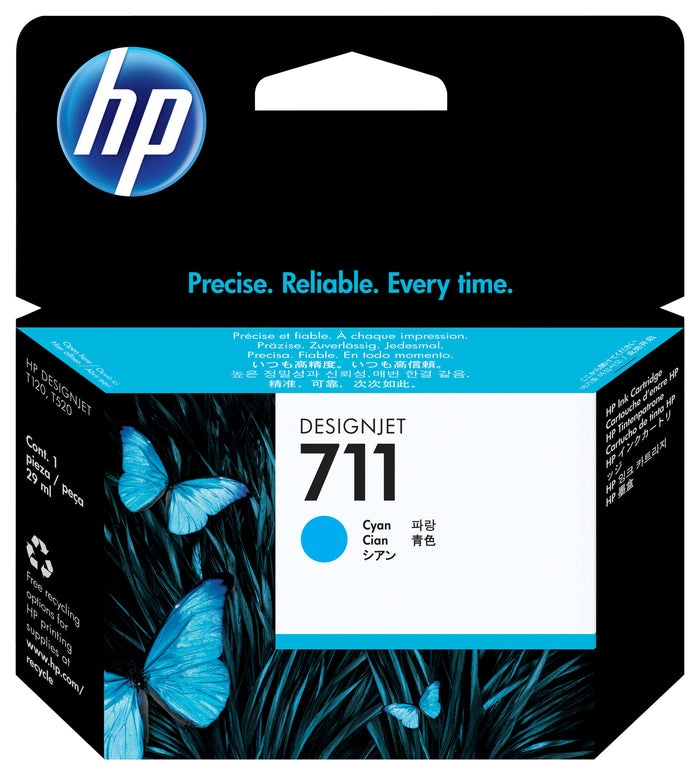 HP 711 29-ml Cyan DesignJet Ink Cartridge HP