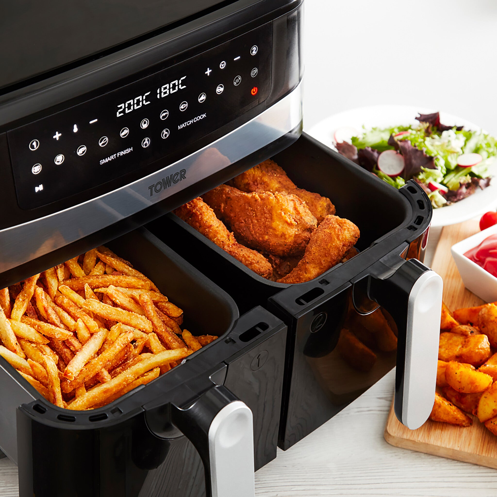 Tower T17088 Vortx 9L Dual Basket Air Fryer - Comet