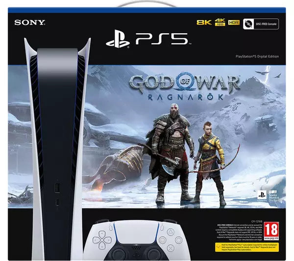 Playstation 5 Digital Edition Console with God of War Ragnarok Sony