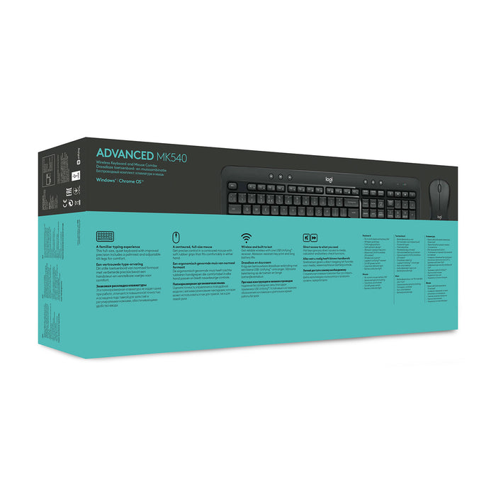 Logitech MK540 ADVANCED Wireless Keyboard and Mouse Combo