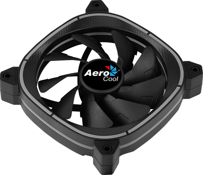 Aerocool ASTRO12 PC Fan 12cm LED RGB Antivibration 6 Pins Black Aerocool