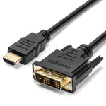 Kensington HDMI (M) to DVI-D (M) passive bi-directional cable, 1.8m (6ft)