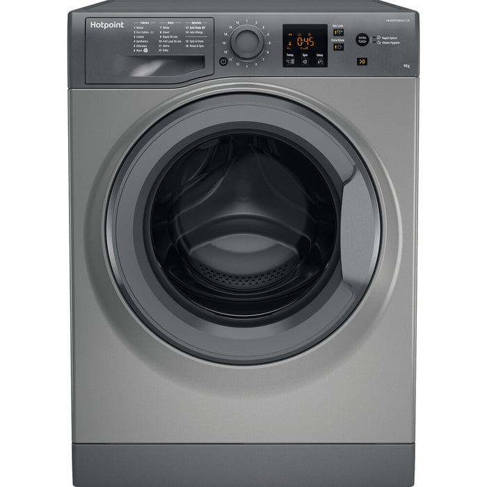 Hotpoint NSWM 945C GG UK N washing machine Front-load 9 kg 1400 RPM Graphite