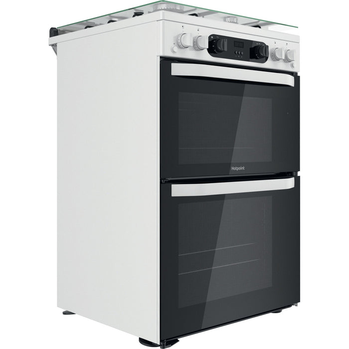 Hotpoint HDM67G0CCW/UK cooker Freestanding cooker Gas White A