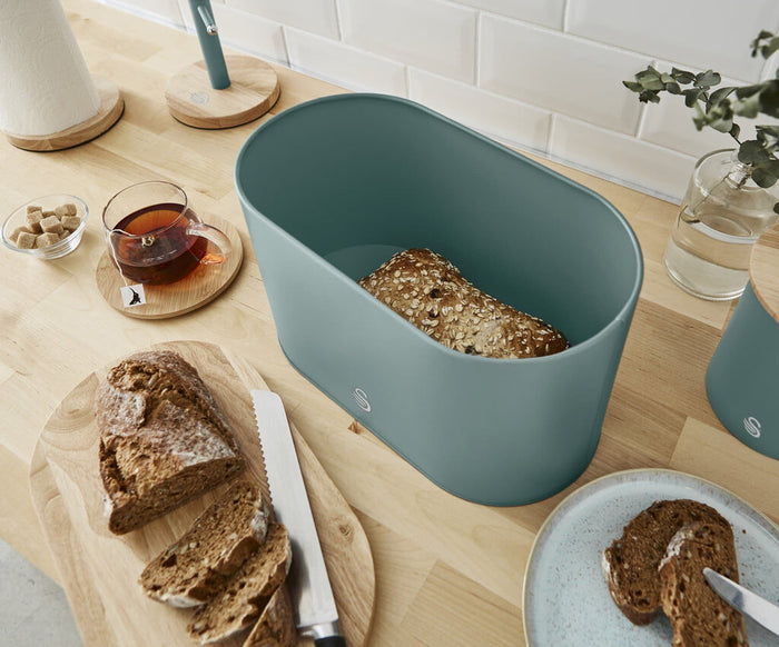 Swan Bread Bin with Wooden Lid Swan