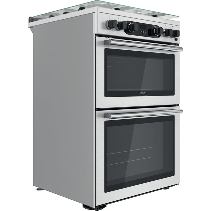 Hotpoint CD67G0CCX/UK cooker Freestanding cooker Gas Silver A+