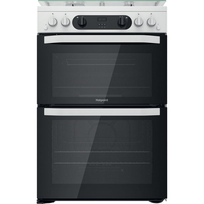 Hotpoint HDM67G0CCW/UK cooker Freestanding cooker Gas White A