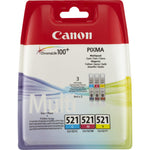 Canon CLI-521 C/M/Y Colour Ink Cartridge Multipack