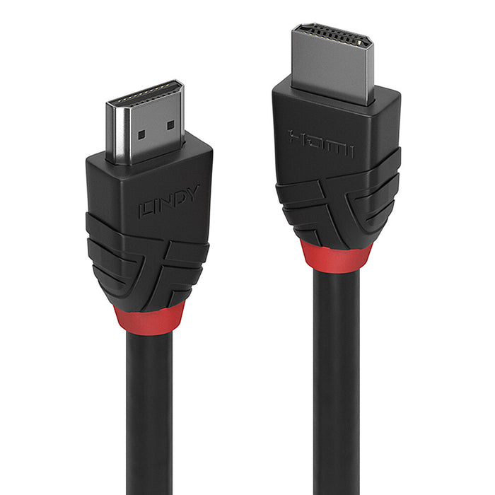 Lindy 0.5m High Speed HDMI Cable, Black Line Lindy
