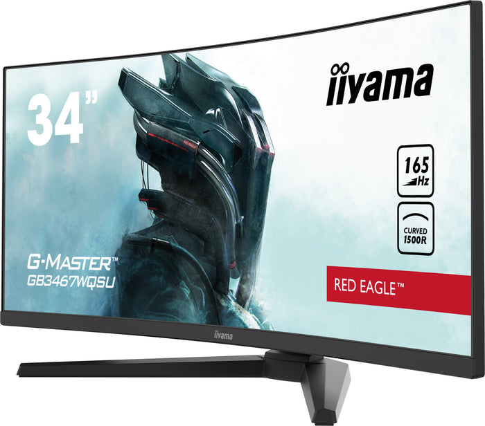 iiyama G-MASTER GB3467WQSU-B1 computer monitor 86.4 cm (34) 3440 x 1440 pixels UltraWide Quad HD LED Black