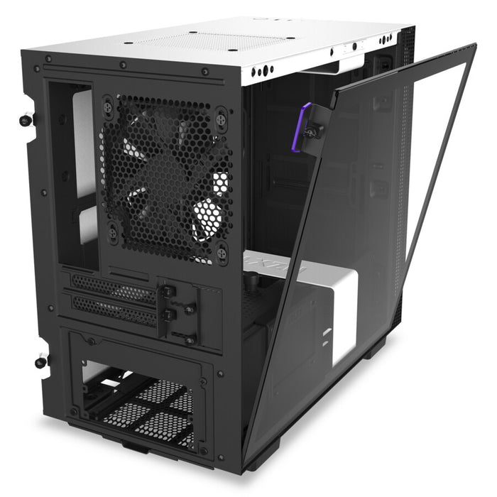 NZXT H210i Matte White Mini Tower Black, White