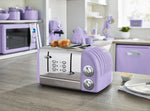 Swan 4 Slice Retro Toaster - Purple Swan