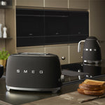 Smeg TSF01BLMUK toaster 6 2 slice(s) 950 W Black, Stainless steel Smeg