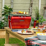 George Foreman GFPTBBQ1005R Portable Briefcase Charcoal BBQ - Red