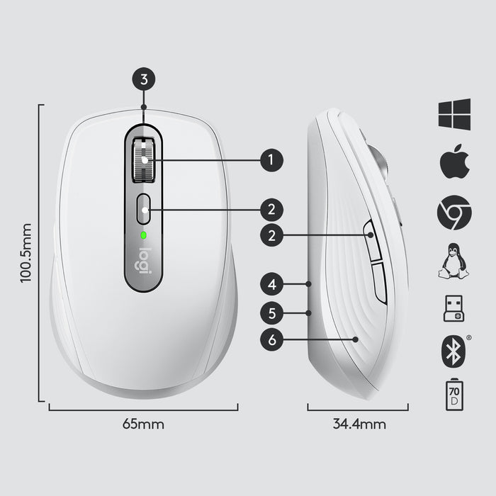 Logitech MX Anywhere 3 Compact Performance Mouse