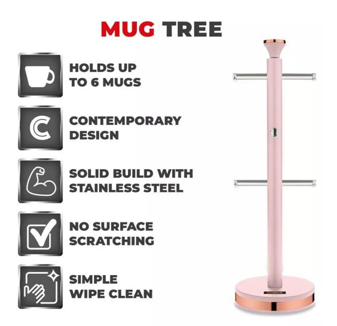 Tower Cavaletto cup holder Pink Stainless steel Tower