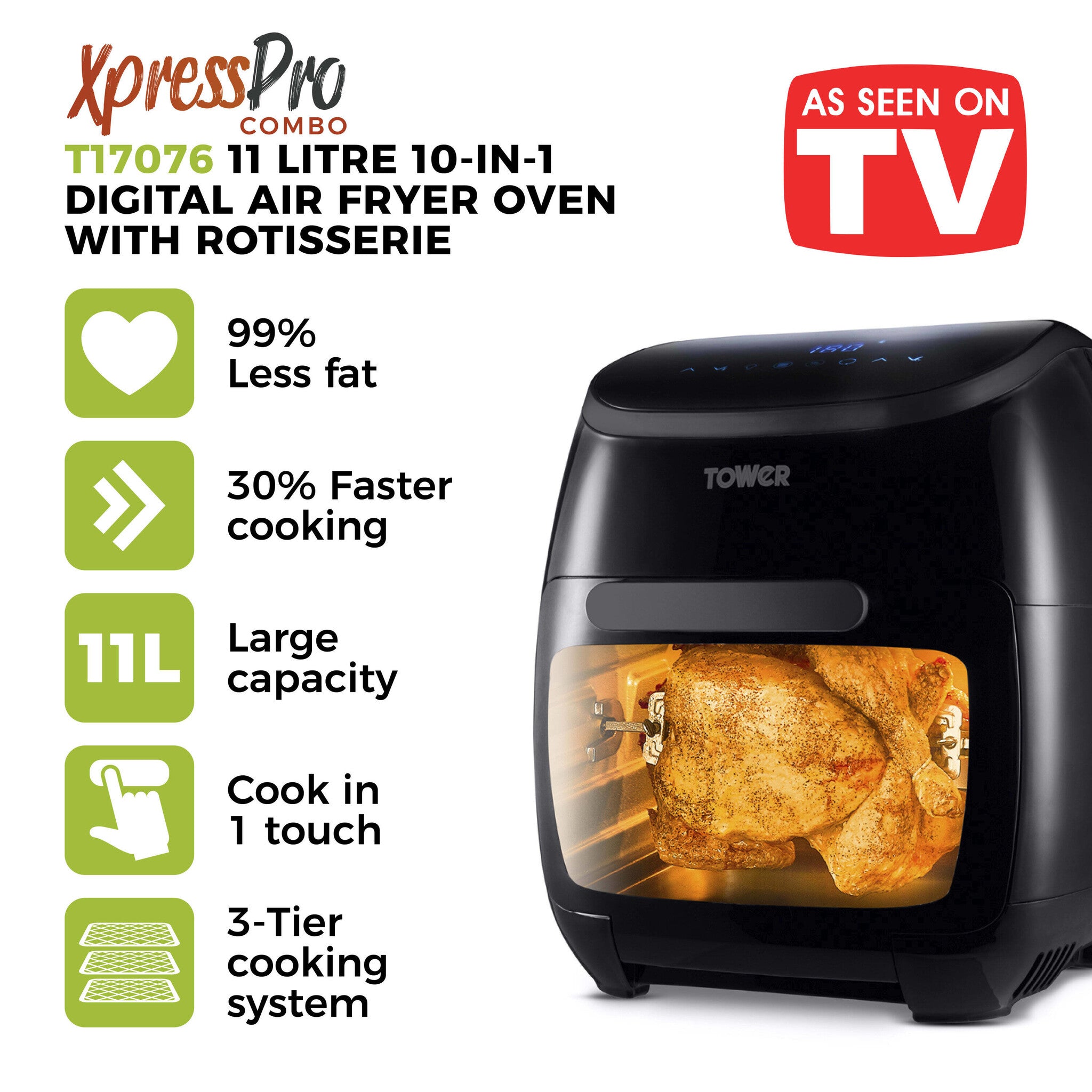 Tower T17076 10 In 1 Air Fryer - Comet