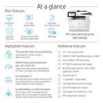 HP LaserJet Enterprise MFP M430f, Black and white, Printer for Business, Print, copy, scan, fax, 50-sheet ADF; Two-sided printing; Two-sided scanning; Front-facing USB printing; Compact Size; Energy Efficient; Strong Security