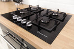 Russell Hobbs RH60GH402B hob Black Built-in Gas 4 zone(s)