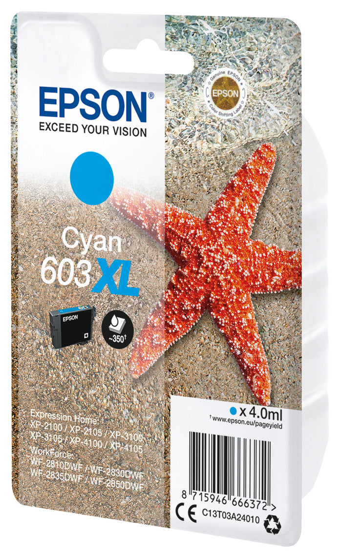 Epson C13T03A24010 ink cartridge 1 pc(s) Original High (XL) Yield Cyan Epson