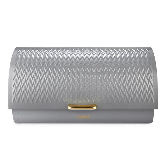 Tower T826090GRY bread box Rectangular Grey Stainless steel Tower