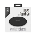 Juice JUI-WCHAR-DISC-5W-BLK mobile device charger Smartphone Black Wireless charging Fast charging Auto