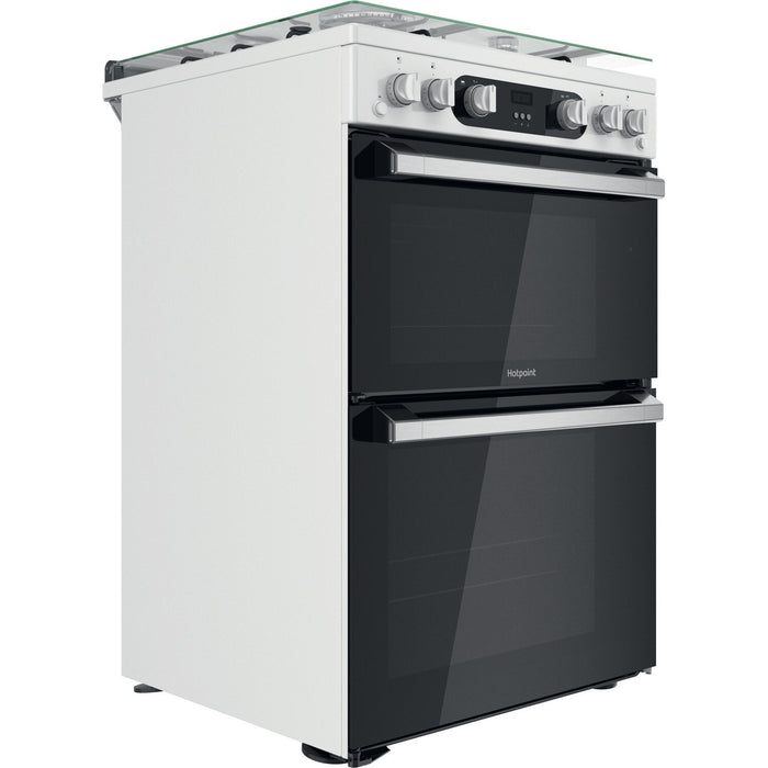 Hotpoint HD67G02CCW/UK cooker Freestanding cooker Gas White A+