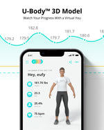 Eufy Smart Scale P2 Pro, Digital Bathroom Scale, Wi - Fi, Bluetooth, IPX5 Waterproof, ITO, 3D Model, 16 Measurements include Weight, Heart Rate, Body Fat, BMI, Muscle Mass, and Bone Mass