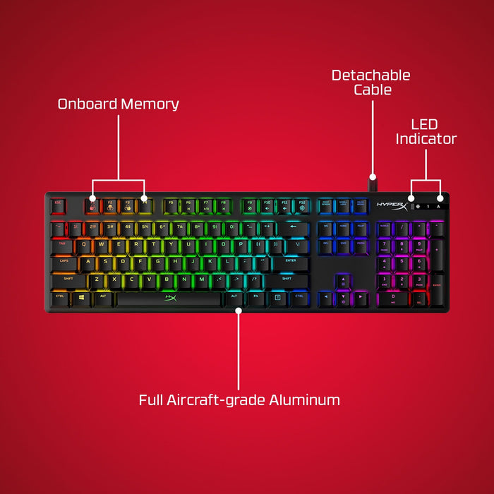 HyperX Alloy Origins - Mechanical Gaming Keyboard - HX Red (UK Layout)