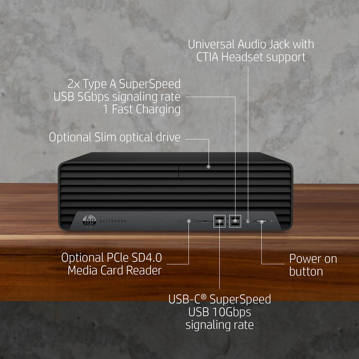 HP EliteDesk 800 G6 Intel® Core™ i5 i5-10500 8 GB DDR4-SDRAM 256 GB SSD Windows 10 Pro SFF PC Black