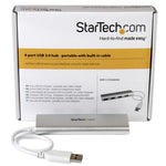 StarTech.com 4-Port USB Hub, USB A to 4x USB-A Ports, USB 5Gbps, Rugged Design, Bus-Powered, Portable Laptop USB 3.0 Hub