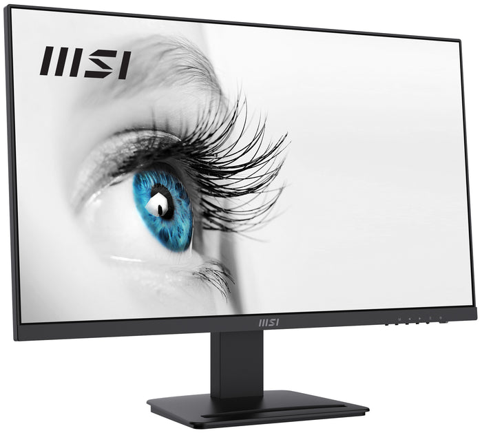 MSI Pro MP273 27 Inch Monitor, Full HD (1920 x 1080), 75Hz, IPS, 5ms, HDMI, DisplayPort, Built-in Speakers, Anti-Glare, Anti-Flicker, Less Blue light, TÜV Certified, VESA, Kensington, Black