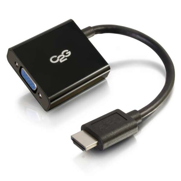 C2G 80500 video cable adapter 0.2 m HDMI VGA (D-Sub) Black C2G
