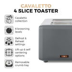 Tower Cavaletto 4 Slice Stainless Steel Toaster Tower