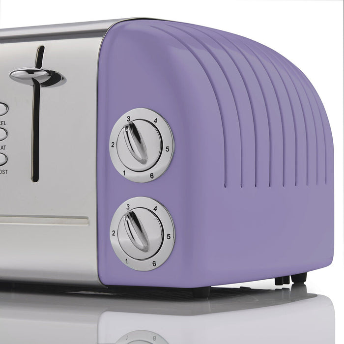 Swan 4 Slice Retro Toaster - Purple Swan