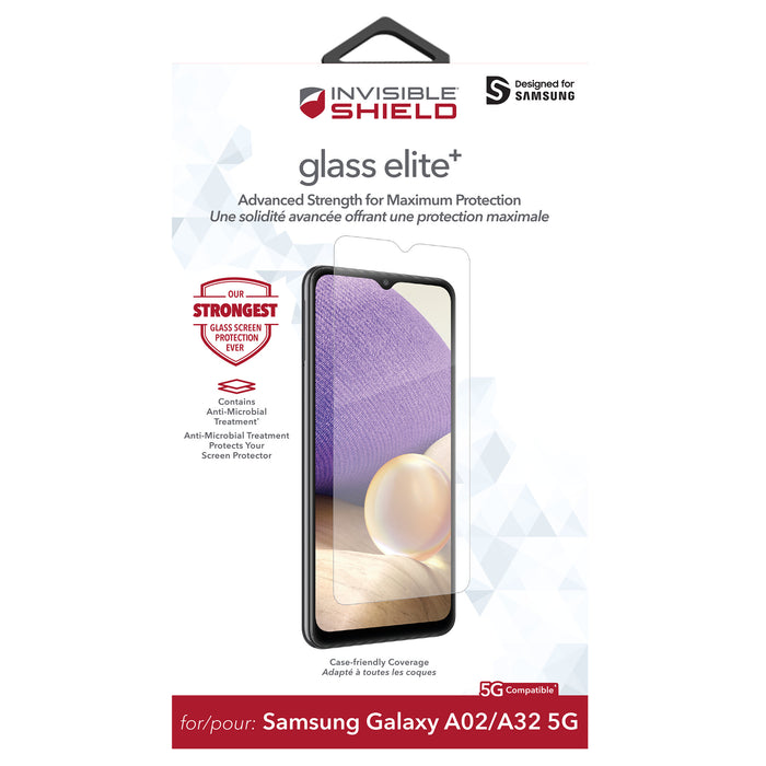 InvisibleShield Glass Elite+ Samsung Galaxy A02/A32 5G Case Friendly Screen ZAGG