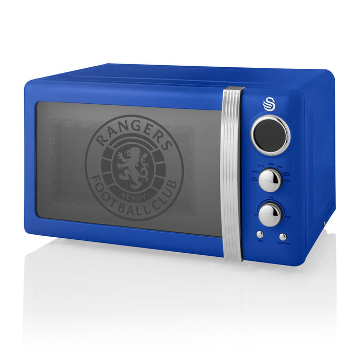 Swan 800W Rangers FC Blue Digital Microwave