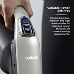 Tower T134001PL steam cleaner Steam mop 0.36 L 1300 W Black, Platinum