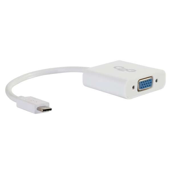 C2G USB 3.1 USB Type C to VGA Adapter - USB C to VGA White