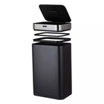 Tower T838001B waste container Rectangular Stainless steel Black Tower