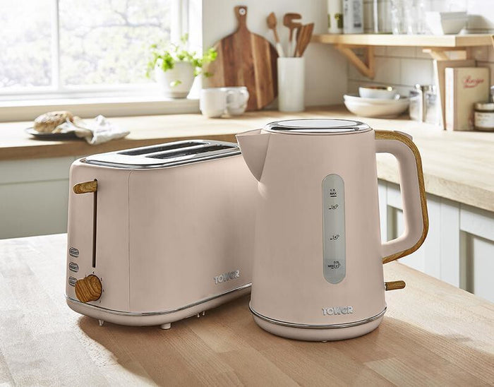 Tower Scandi electric kettle 1.7 L 3000 W Brown, Wood Tower