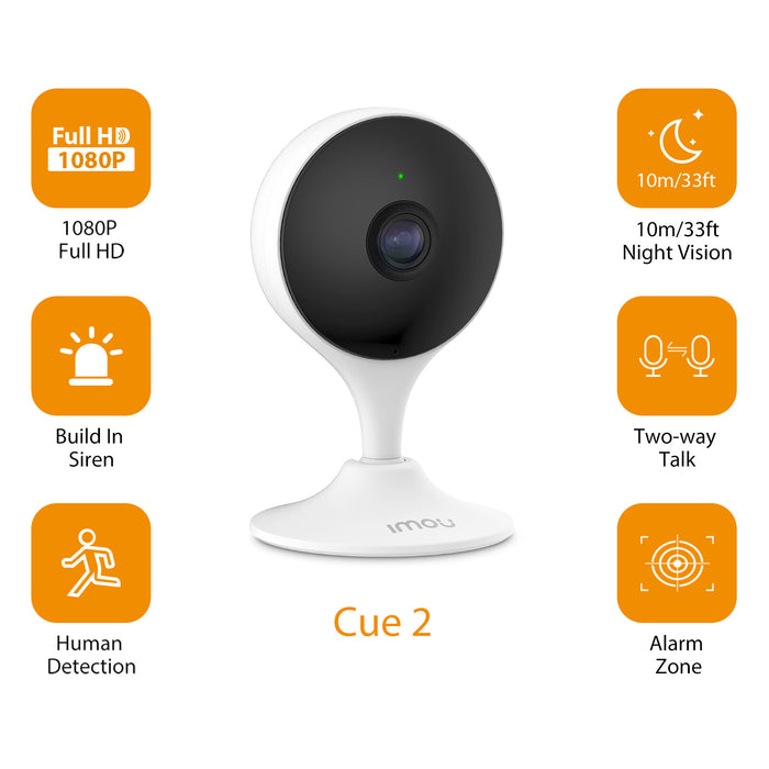 IMOU Cue 2 - Caméra IP Wi-Fi 1080p avec sirène - Caméra de surveillance -  IMOU