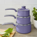 Swan Retro 3 Piece Saucepan Set Swan