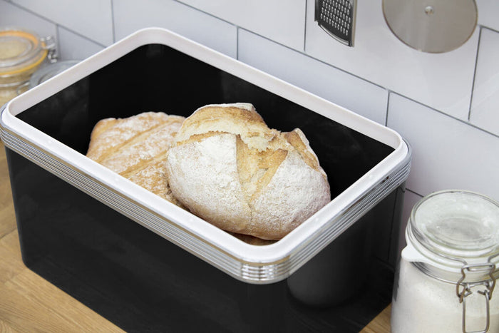 Swan Retro Bread Bin Black Swan